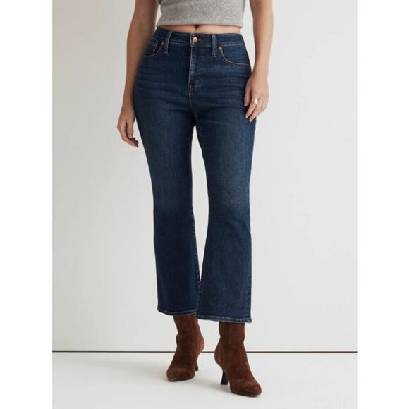 Madewell Curvy Kick Out Crop Jean Colleton Dark Wash Size 26 NEW - Picture 5 of 10